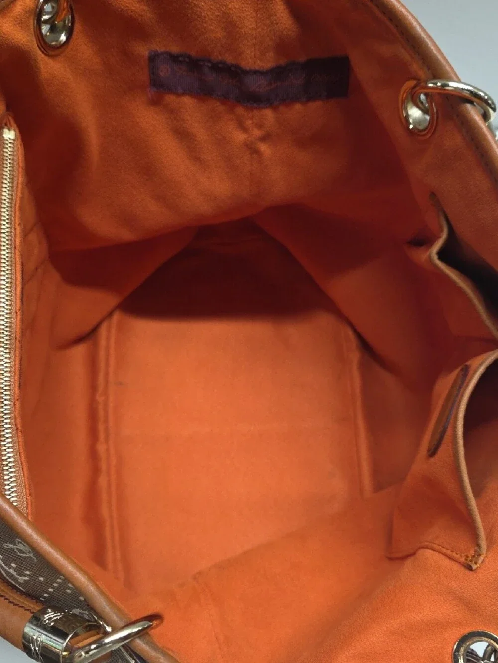 Lancel Daligramme Taupe Patterned Tote with Leather Trim Salvador Dali 2012 - Picture 8 of 16